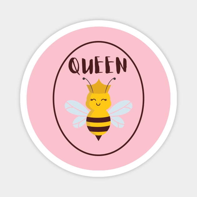 Queen Bee - Royal Bee Graphic to Show who's Boss With a Smile Magnet by Bee-Fusion